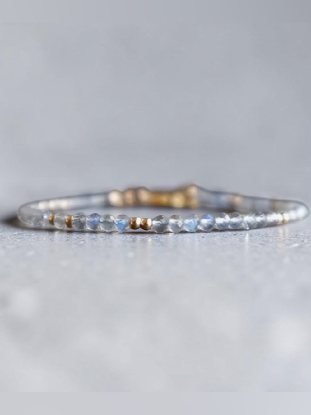 Labradorite Gold Beaded Bracelet. New.